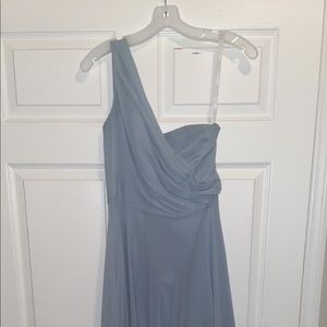 David’s bridal bridesmaid dress color Dusty blue